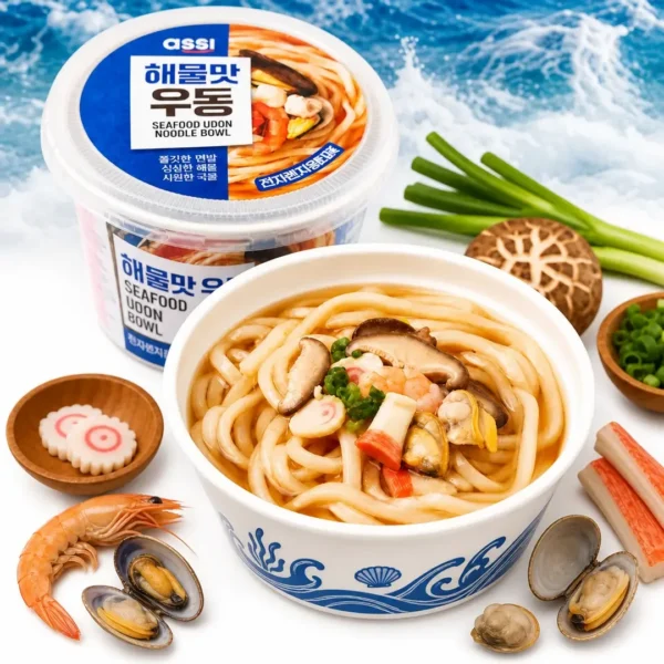 udon noodle ramen bowl seafood assi korean 219gr mariscos taiso shop