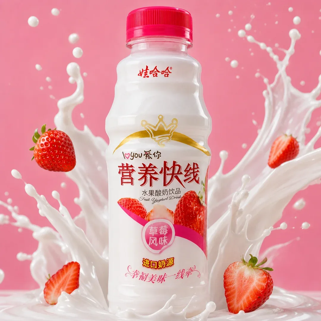 wahaha yogurt fresa 500g bebida