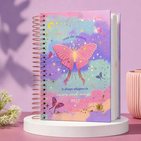 agenda 2027 cosmos mariposa colores pasteles foroni a5