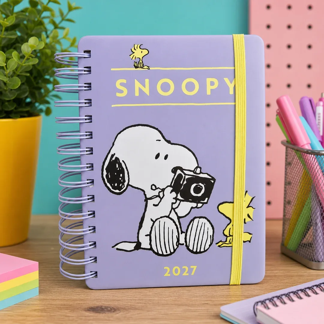 agenda 384 pag premium mooving snoopy 2027 14x20 cm taiso shop