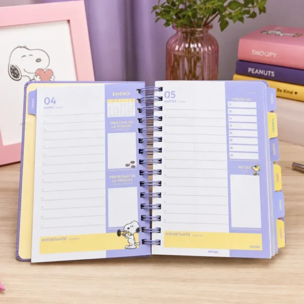 agenda 384 pag premium mooving snoopy 2027 14x20 cm taiso shop 3