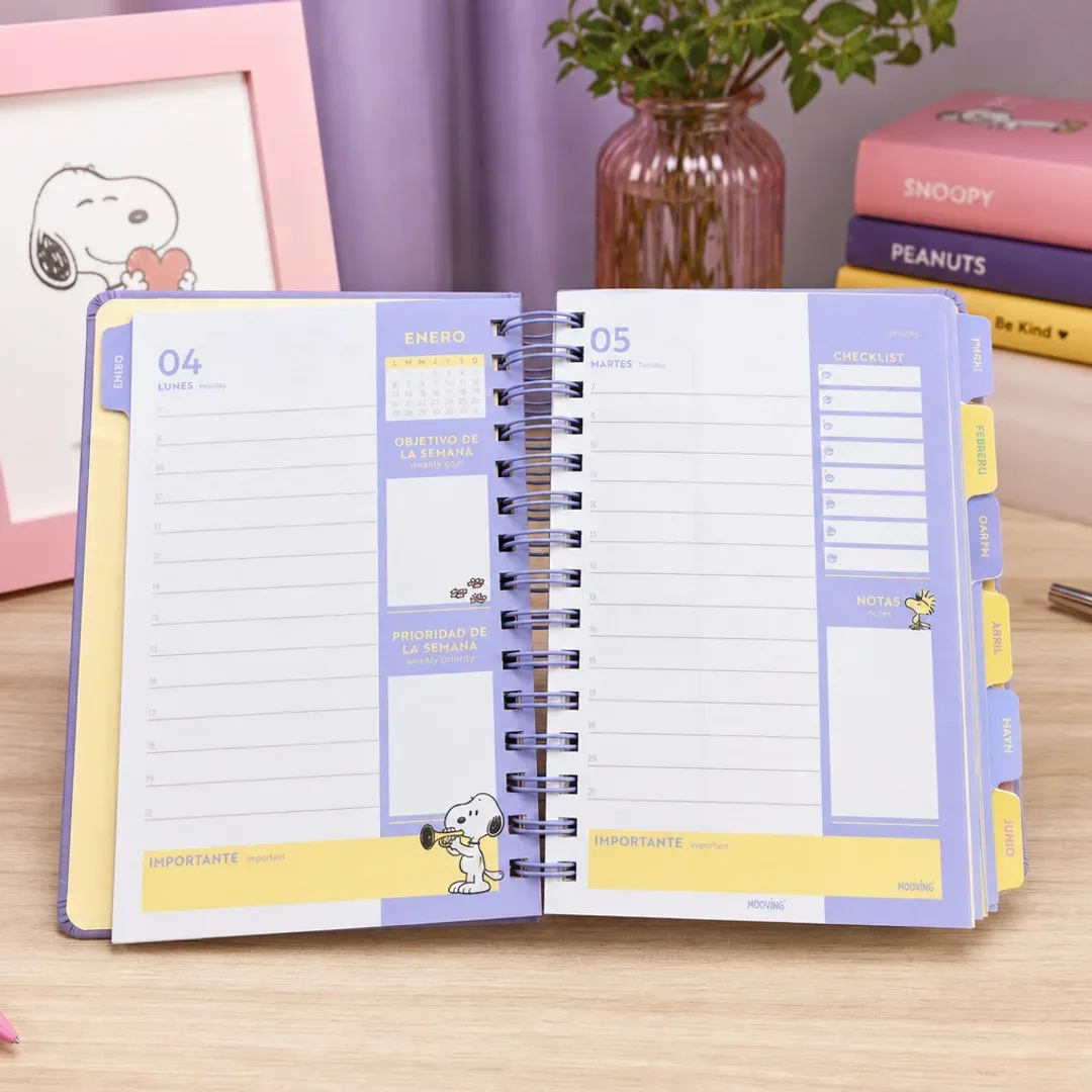 agenda 384 pag premium mooving snoopy 2027 14x20 cm taiso shop 3