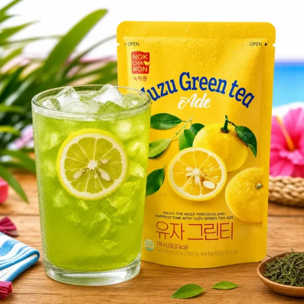 bebida yuzu green tea ade 170ml nokchawon taiso shop