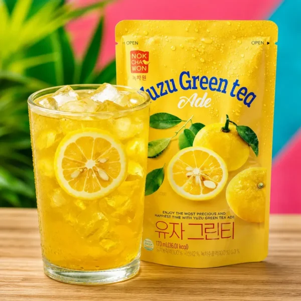 bebida yuzu green tea ade 170ml nokchawon taiso shop