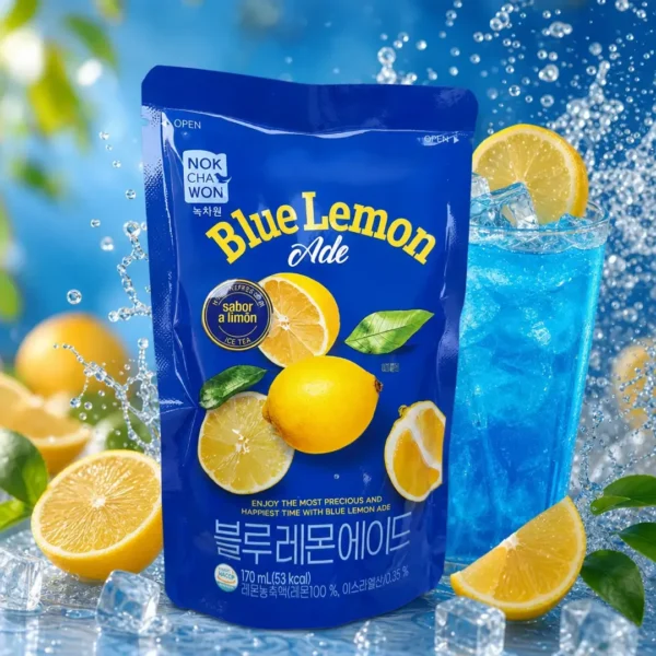 blue lemon ade nok cha won te helado limon 170ml
