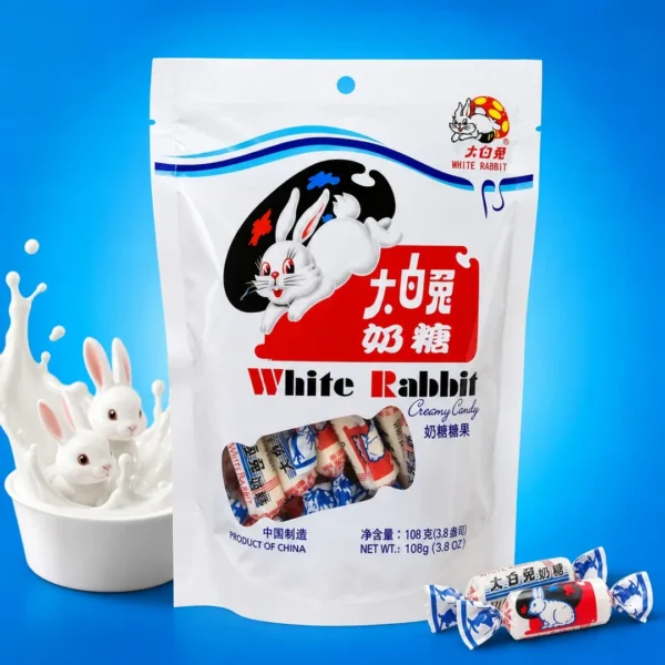 caramelo white rabbit creamy candy dulce de leche vainilla 108g