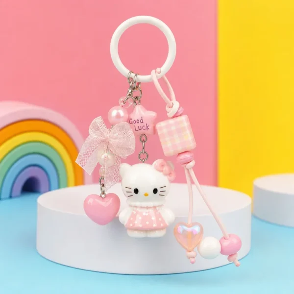 llavero hello kitty pink fashion 9cm