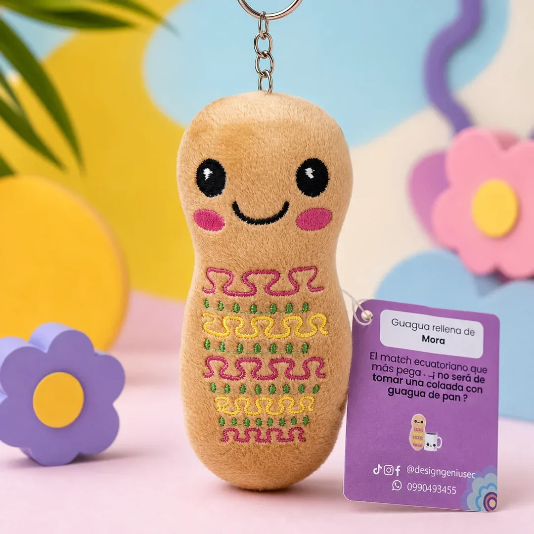 Llavero peluche guagua de pan random 13CM coleccion comida