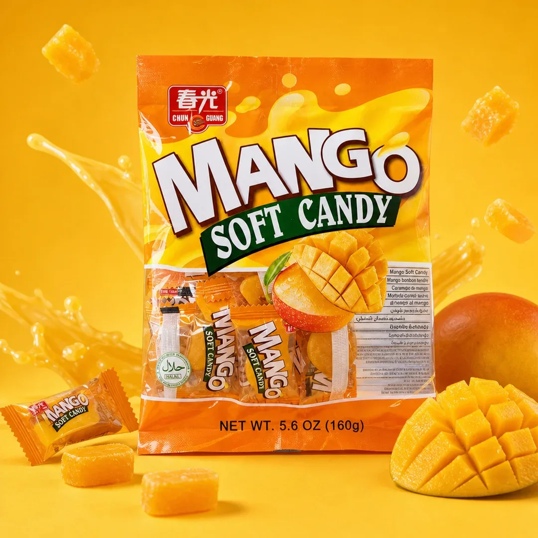 mango soft candy caramelos suaves chun guang 160g
