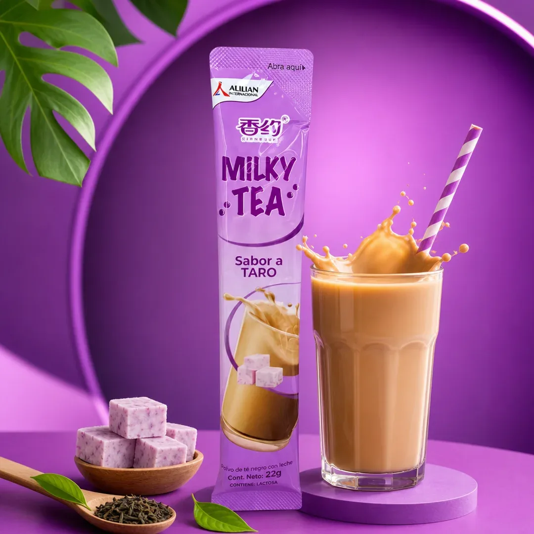 milk tea sabor taro sobre 22g alilian