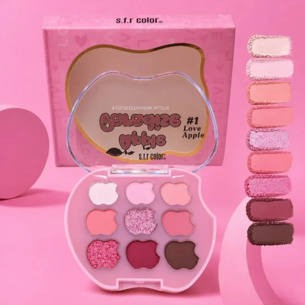 paleta de sombras apple paradise sfrcolor 9 colores pink edition taiso shop 4