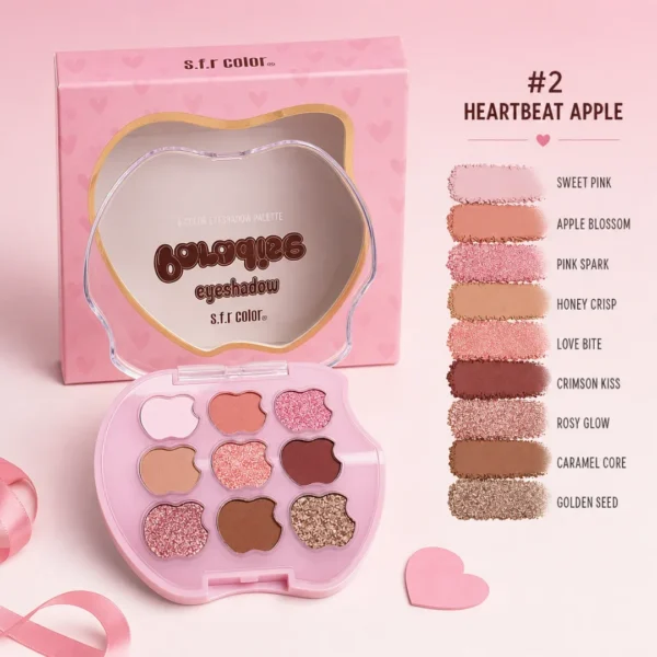 paleta de sombras apple paradise sfrcolor 9 colores pink edition taiso shop 3