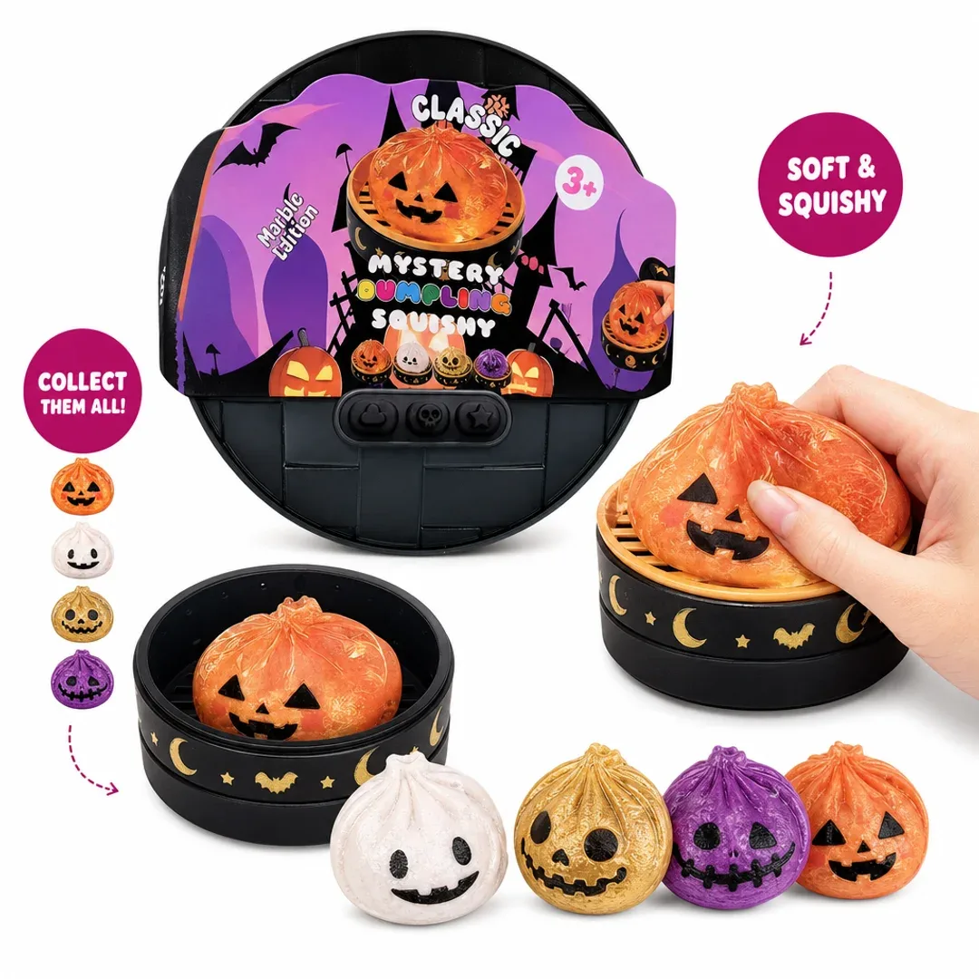 squishy viral dumpling en vaporera edicion halloween