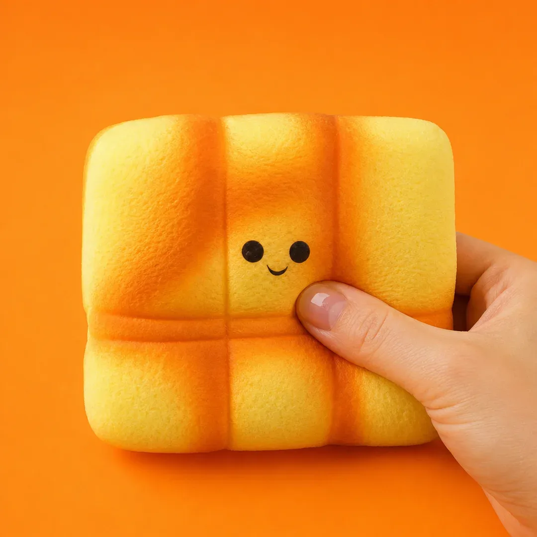 squishy viral pan waffle 9x9x4cm kawaii